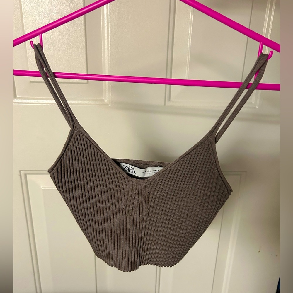 Zara Nude Color Crop Top